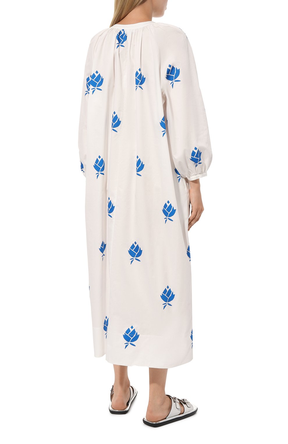 Хлопковое платье VIKA GAZINSKAYA белого цвета по цене 58130 руб., арт. S23-13133-1040, фото 4 Хлопковое платье VIKA GAZINSKAYA, арт. S23-13133-1040, фото 4