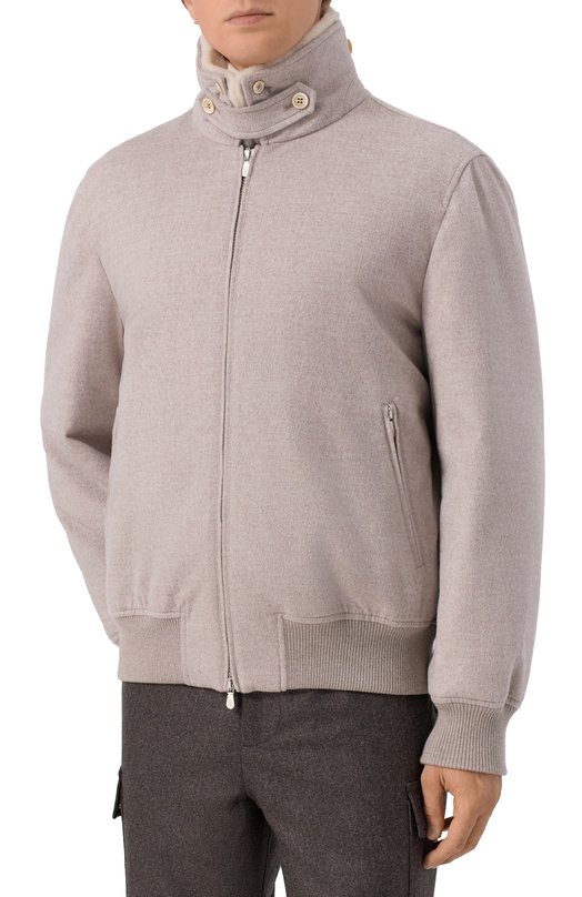 Утепленный бомбер Brunello Cucinelli MM4006889 Серый  MM4006889 Фото 3