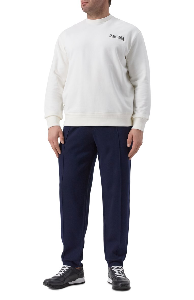 Джоггеры из хлопка и кашемира BRUNELLO CUCINELLI, арт. MM8313271W, фото 1