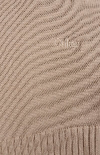 Свитер из шерсти и кашемира CHLOÉ бежевого цвета по цене 64450 руб., арт. C20644, фото 3 Свитер из шерсти и кашемира CHLOÉ, арт. C20644, фото 3