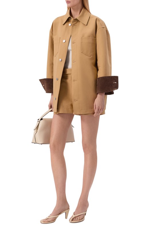 Хлопковая куртка Armarium ARMFWJ023/C018 Бежевый  ARMFWJ023/C018 Фото 2