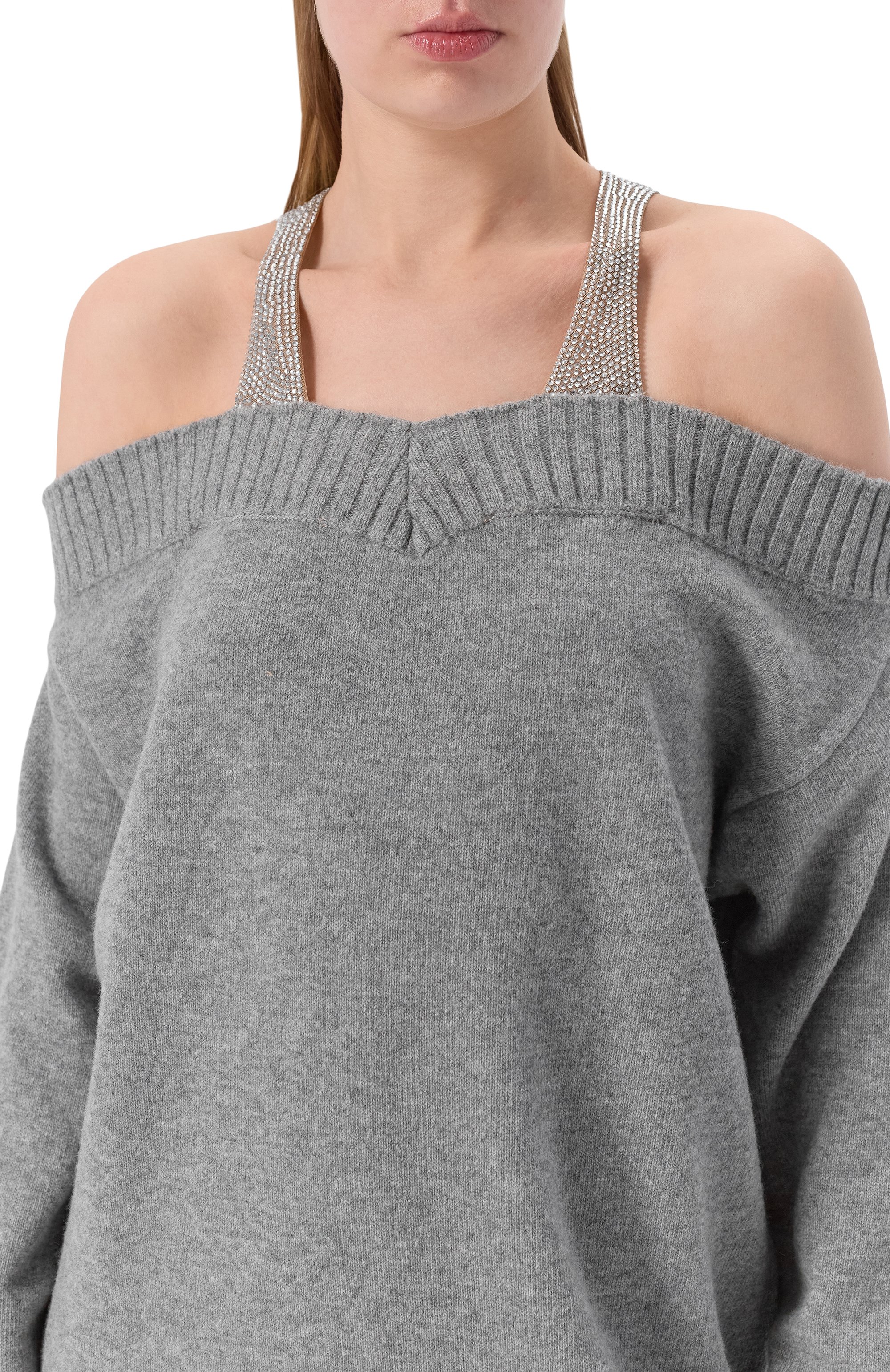 Шерстяное платье с отделкой стразами GIUSEPPE DI MORABITO, арт. 05FWKND357 05358, фото 5