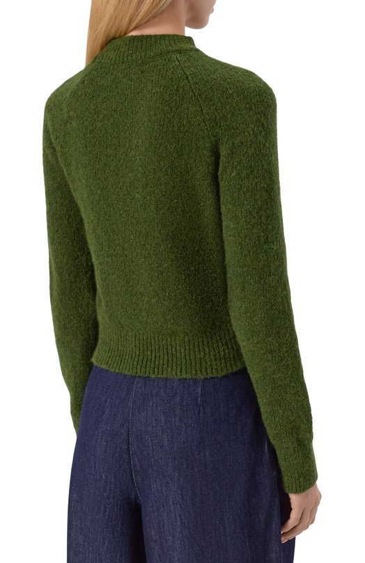 Шерстяной свитер Dries Van Noten 011225-2709-613 Зелёный  011225-2709-613 Фото 4