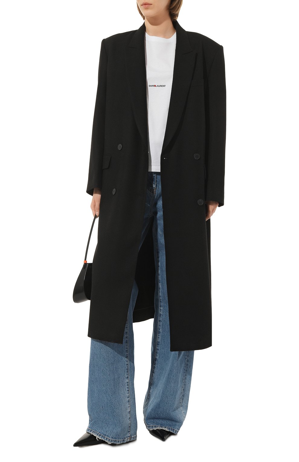 Хлопковая футболка SAINT LAURENT, арт. 460876/YB2DQ9000, фото 2