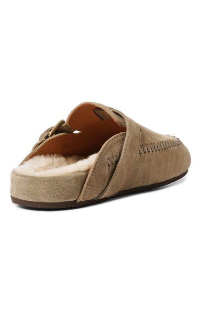 Замшевые сабо poggio BUTTERO серого цвета по цене 57000 руб., арт. B11950/G0RH/SHEARLING, фото 4 Замшевые сабо poggio BUTTERO, арт. B11950/G0RH/SHEARLING, фото 4