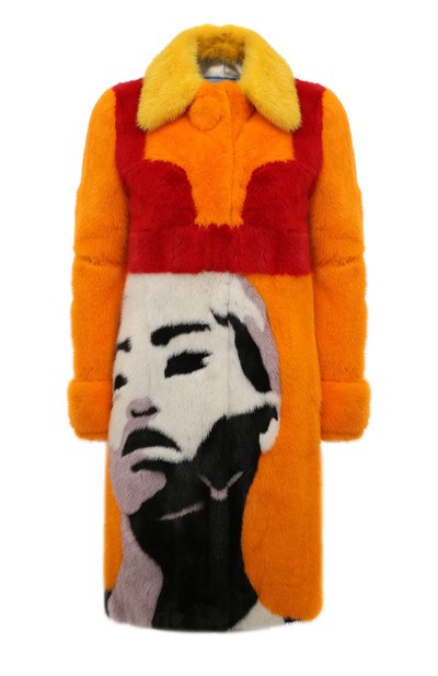 Женская шуба из норки PRADA, арт. 166391-1HFW-F01BU-211