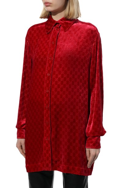 Бархатная рубашка GUCCI, арт. 664669/ZAHGE, фото 3