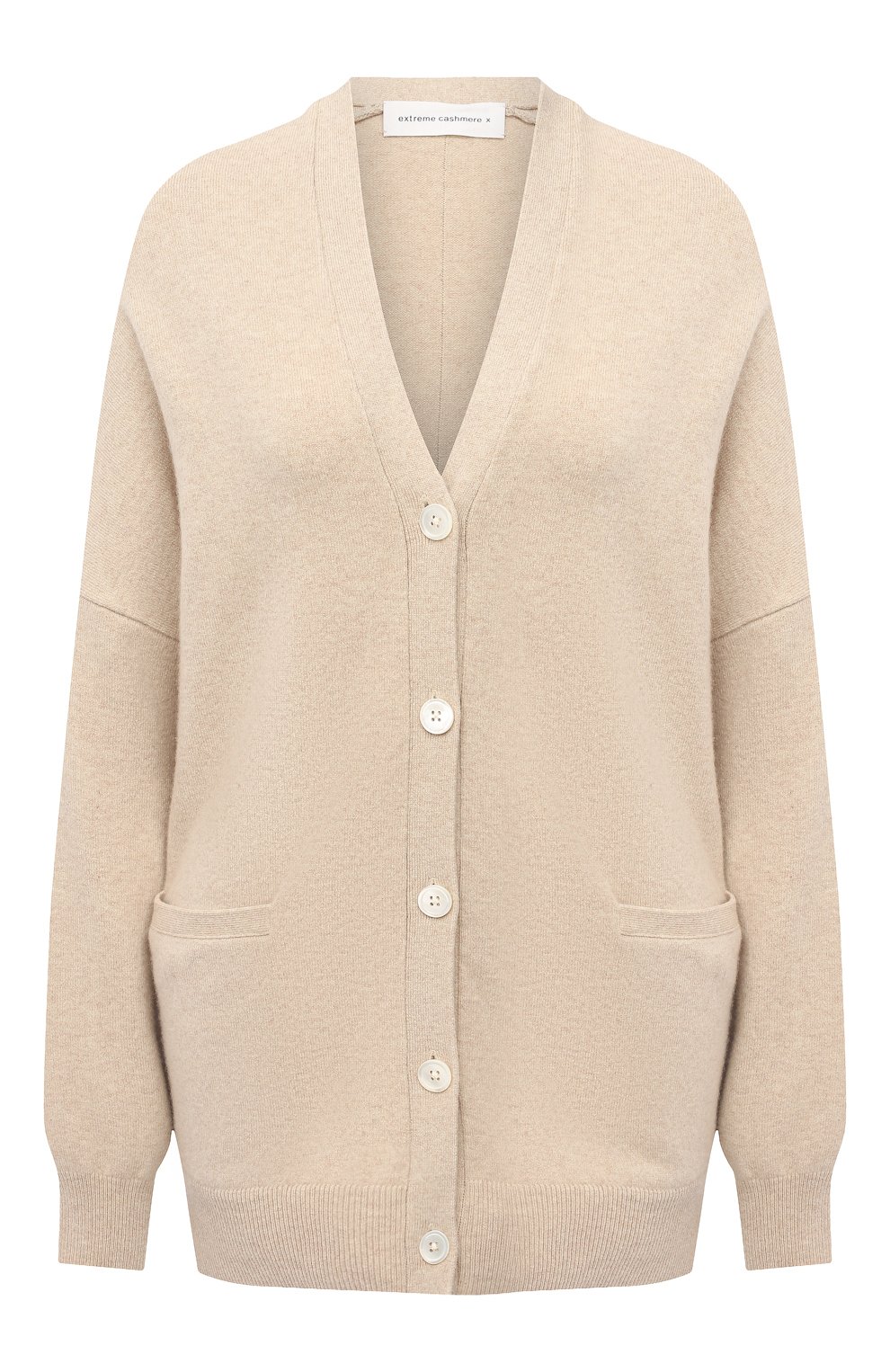 Кашемировый кардиган EXTREME CASHMERE бежевого цвета по цене 57800 руб., арт. 024/T0KI0, фото 1 Кашемировый кардиган EXTREME CASHMERE, арт. 024/T0KI0, фото 1