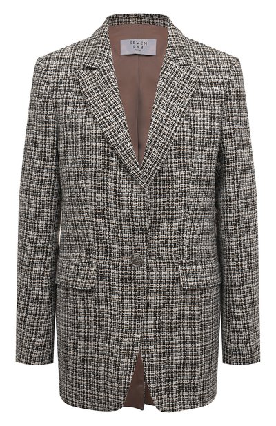 Женский жакет из вискозы SEVEN LAB, арт. J beige/black brill