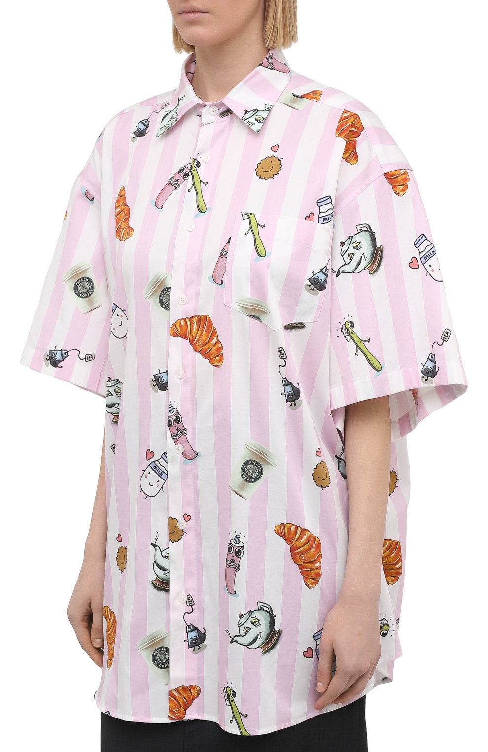 Хлопковая рубашка VETEMENTS, арт. UE51SH200P 2603/W, фото 3