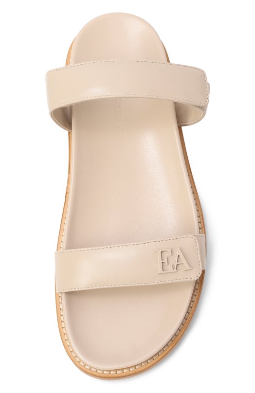 Кожаные шлепанцы Emporio Armani X3P778/XF271 Бежевый  X3P778/XF271 Фото 6