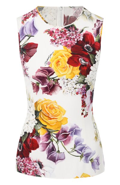 Женский шелковый топ DOLCE & GABBANA, арт. F7ZZFT/FSAX3