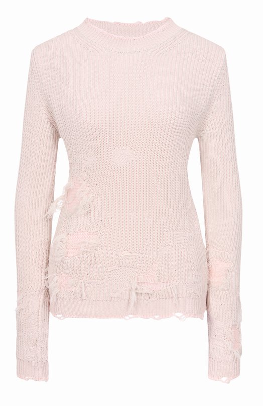 Хлопковый свитер MM6 S52HL0054/M13214 Розовый S52HL0054/M13214