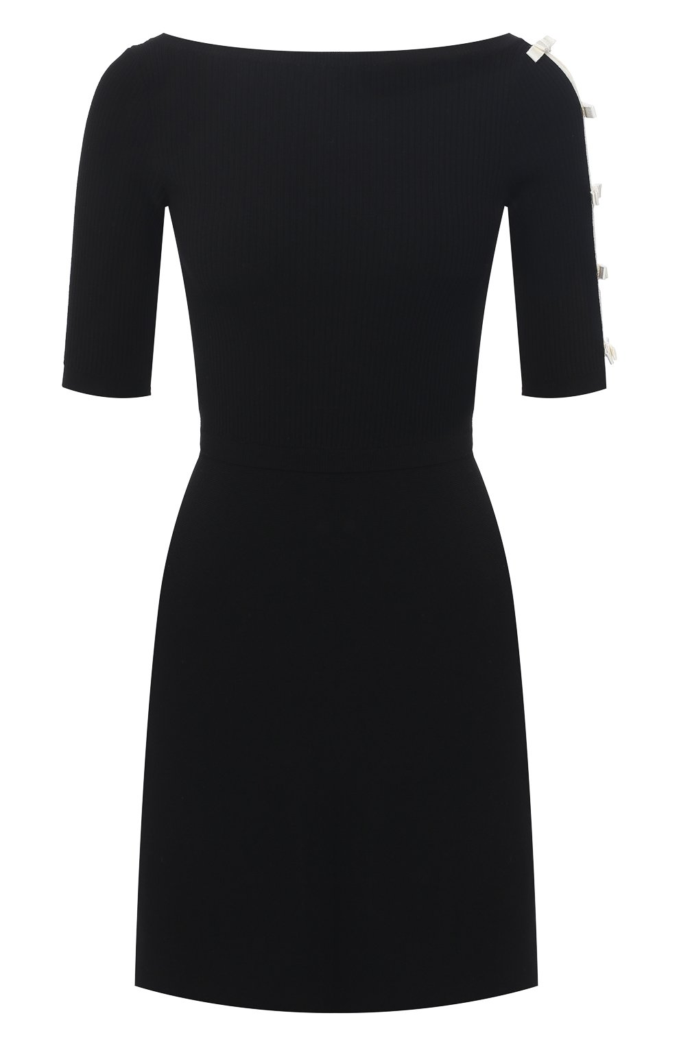 Платье из вискозы REDVALENTINO черного цвета по цене 59950 руб., арт. VR3KD02I/5NM, фото 1 Платье из вискозы REDVALENTINO, арт. VR3KD02I/5NM, фото 1