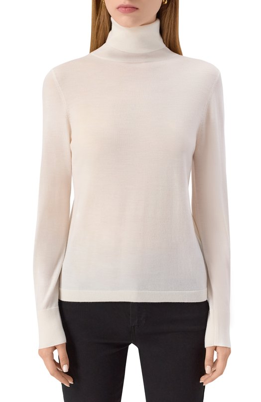 Шерстяная водолазка Allude 255/64012 Кремовый  255/64012 Фото 3