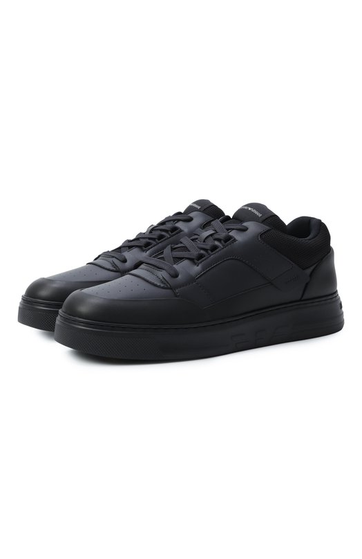 Кожаные кеды Emporio Armani EM002855/AF18018 Чёрный EM002855/AF18018