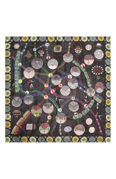 Шелковый платок метро GOURJI, арт. T23MET7R/1, фото 5