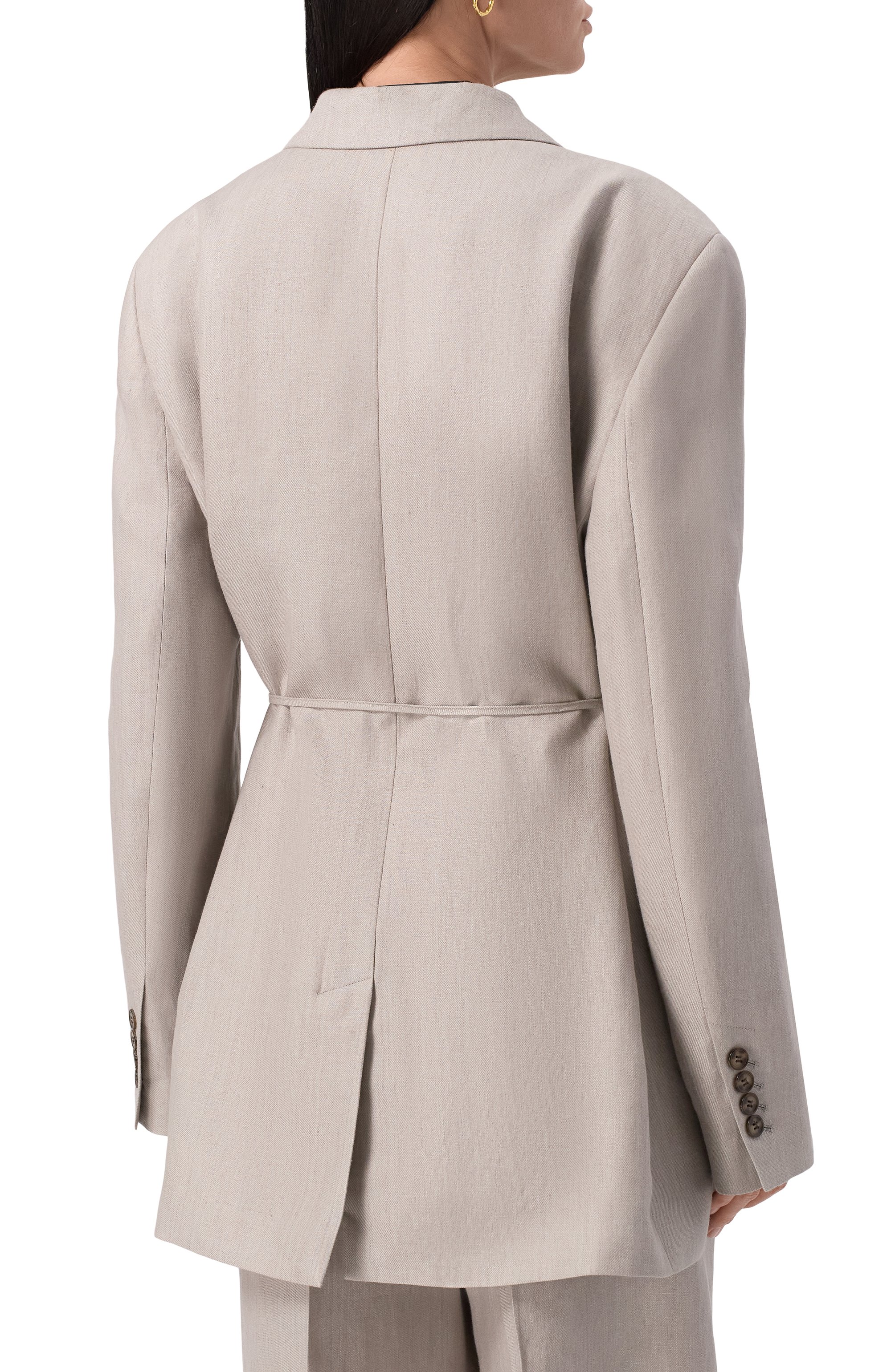 Льняной жакет 12 STOREEZ, арт. 131475, фото 4