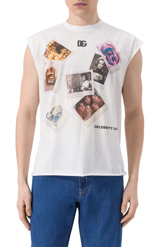 Хлопковая майка Dolce & Gabbana G8SP5T/G706B Белый  G8SP5T/G706B Фото 3