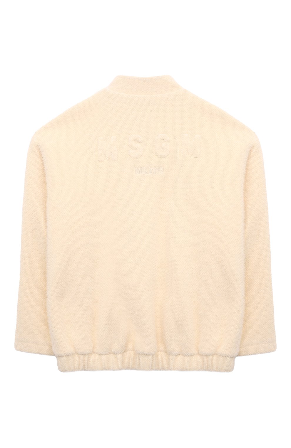 Бомбер MSGM KIDS кремового цвета по цене 32500 руб., арт. F4MSJUB0261, фото 2 Бомбер MSGM KIDS, арт. F4MSJUB0261, фото 2