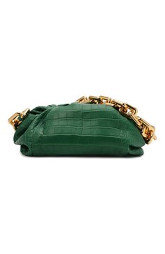 Женская сумка chain pouch из кожи аллигатора BOTTEGA VENETA зеленого цвета, арт. 620230/VCPX0/AMIS | Фото 6 (Материал: Экзотическая кожа; Сумки-технические: Сумки top-handle; Размер: medium; Региональные ограничения белый список (Axapta Mercury): RU; Материал сплава: Проставлено; Драгоценные камни: Проставлено)