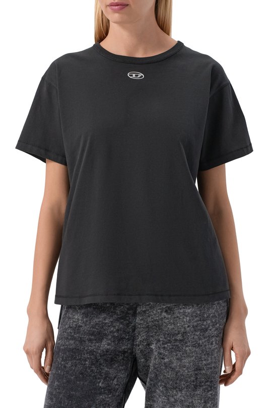 Хлопковая футболка Diesel A20399/0JMBB Чёрный  A20399/0JMBB Фото 3