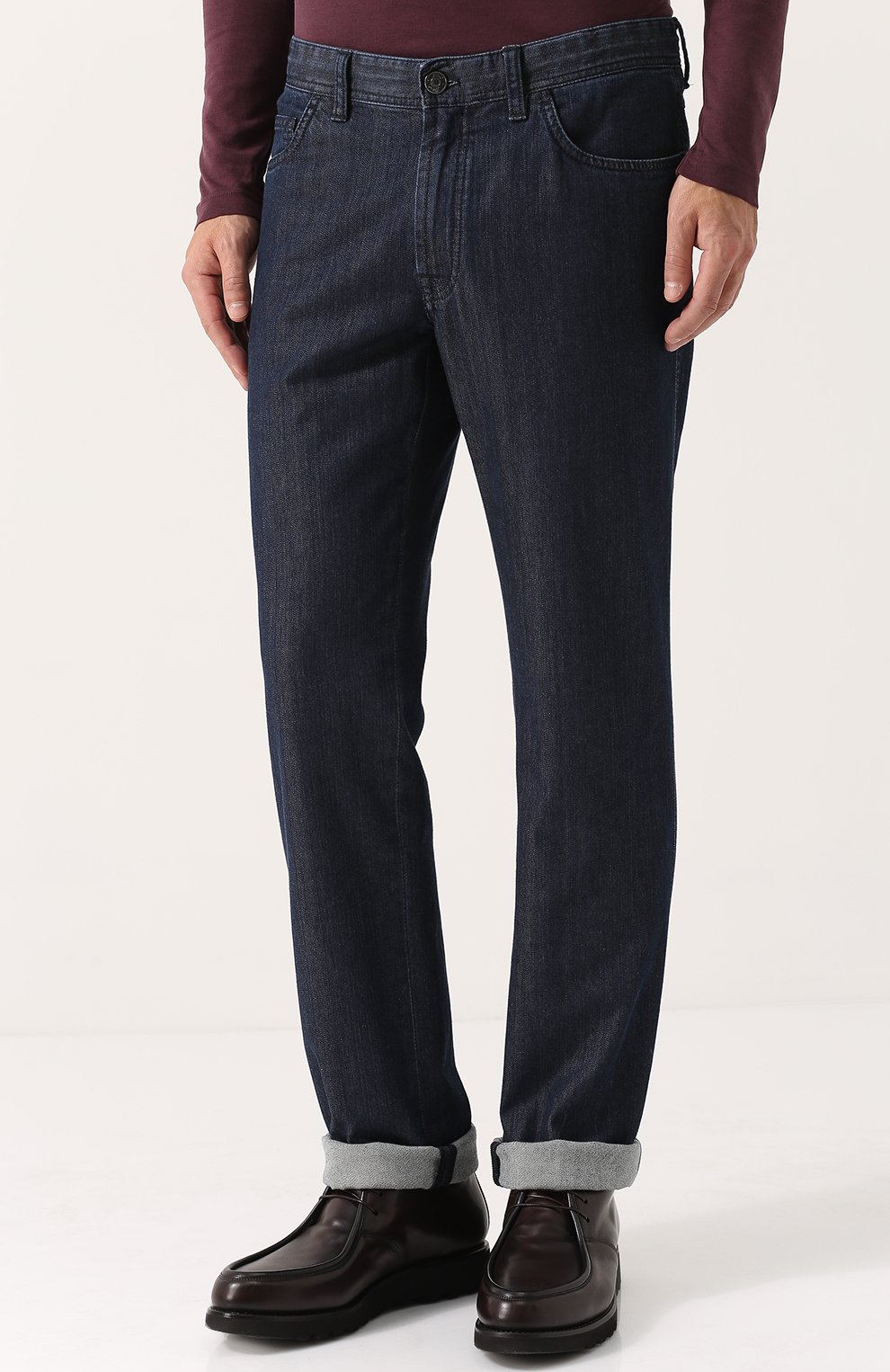 Джинсы прямого кроя из смеси хлопка и кашемира BRIONI, арт. SPL2/03D05/STELVI0, фото 3