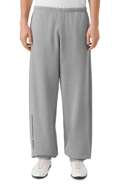 Хлопковые джоггеры ГОША РУБЧИНСКИЙ, арт. SWP_0102_GREY_MELANGE, фото 3