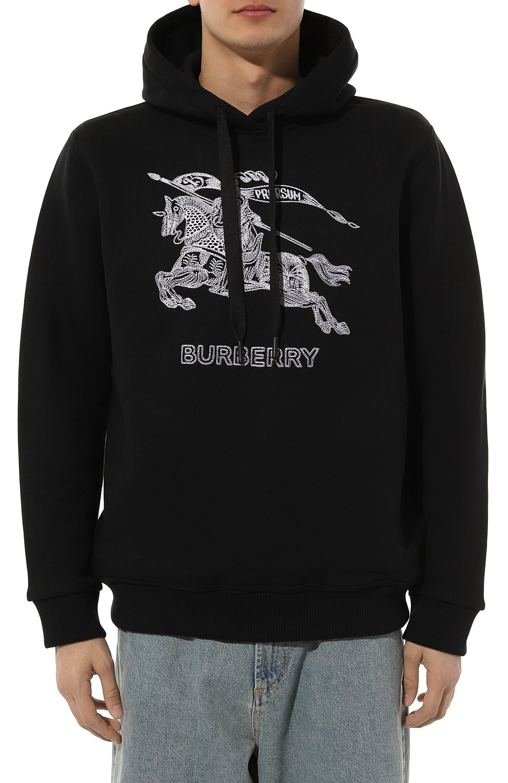 Хлопковое худи BURBERRY черного цвета по цене 105500 руб., арт. 8072776, фото 3 Хлопковое худи BURBERRY, арт. 8072776, фото 3