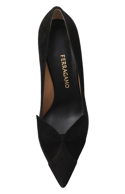 Замшевые туфли Bow Ferragamo 01K026/785007 Чёрный  01K026/785007 Фото 6