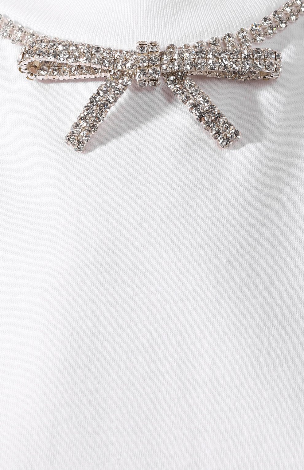 Хлопковая футболка MIU MIU белого цвета по цене 59000 руб., арт. MJN137-1RE2-F0009, фото 5 Хлопковая футболка MIU MIU, арт. MJN137-1RE2-F0009, фото 5