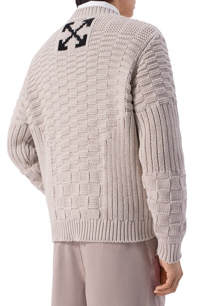 Хлопковый свитер OFF-WHITE, арт. 0MHE20RS26KNI001, фото 4