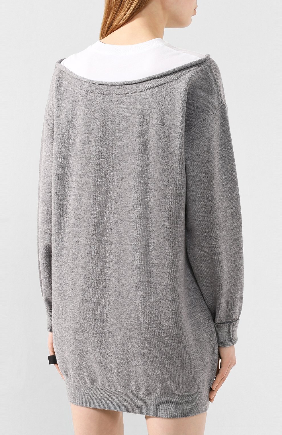 Шерстяное платье ALEXANDERWANG.T серого цвета по цене 55950 руб., арт. 4KC1206073, фото 4 Шерстяное платье ALEXANDERWANG.T, арт. 4KC1206073, фото 4