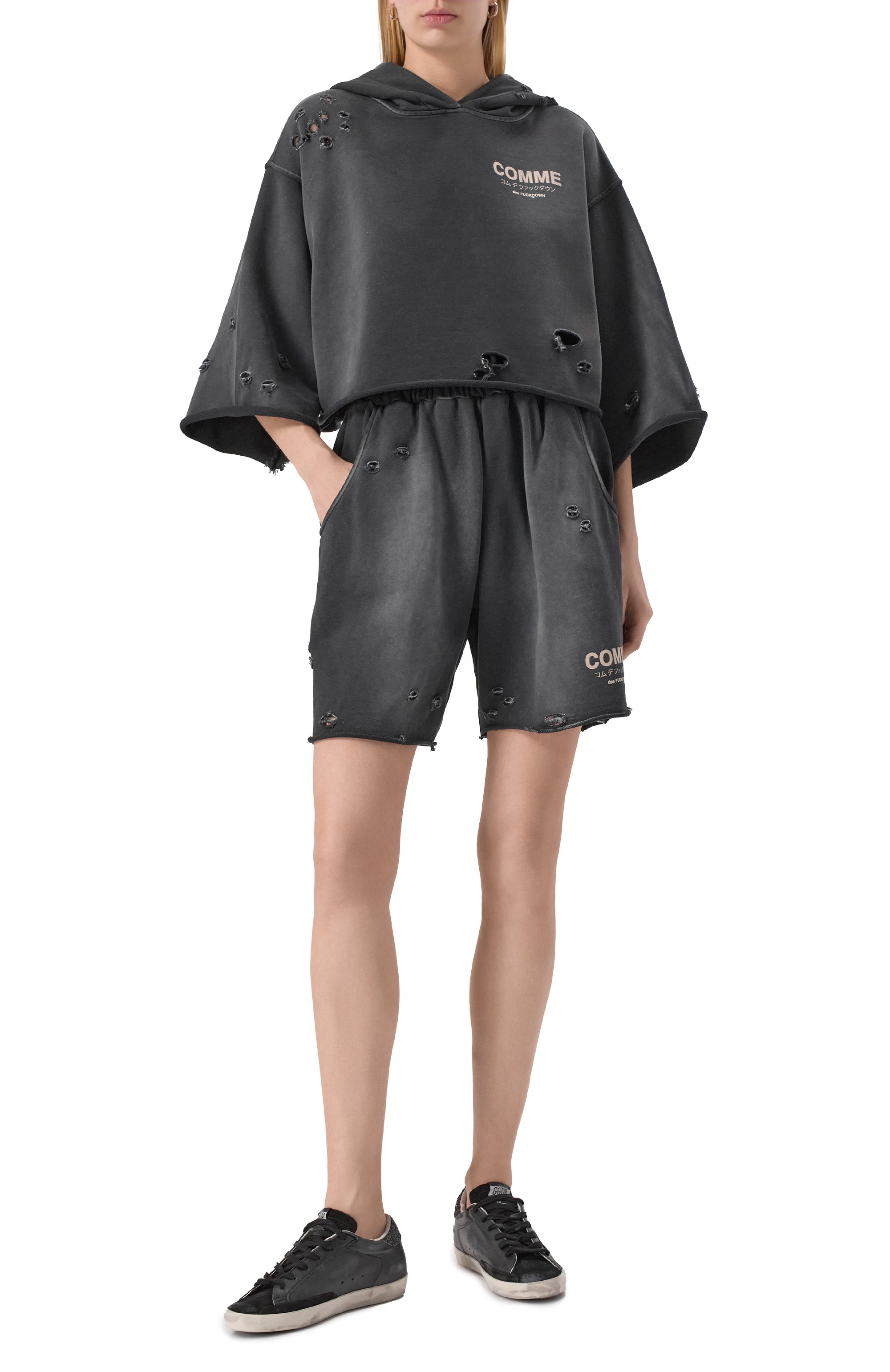 Хлопковые шорты COMME DES FUCKDOWN, арт. CFABW01238, фото 2