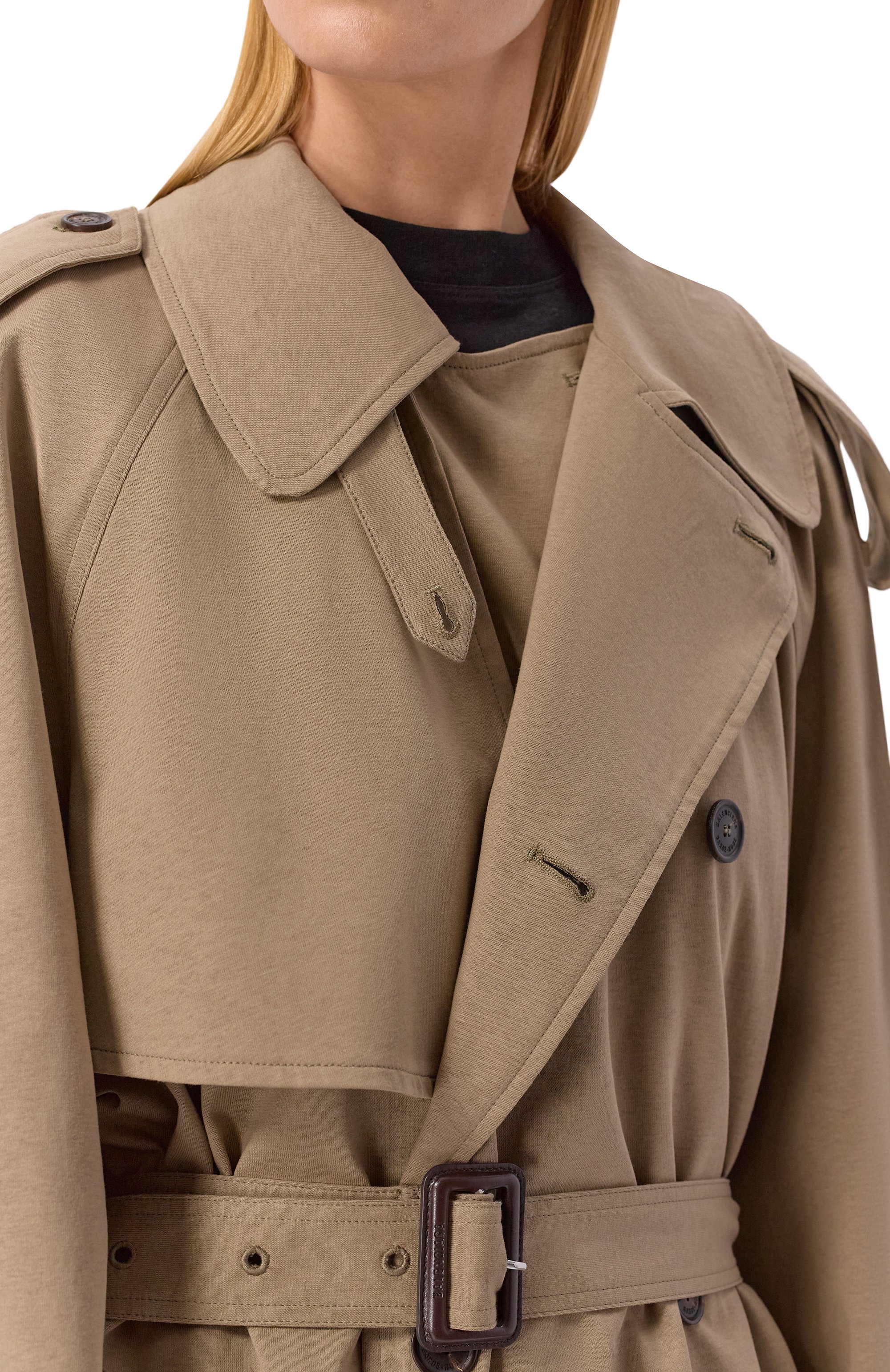 Хлопковый тренч BALENCIAGA бежевого цвета по цене 332000 руб., арт. 862426/TSVC1, фото 5 Хлопковый тренч BALENCIAGA, арт. 862426/TSVC1, фото 5