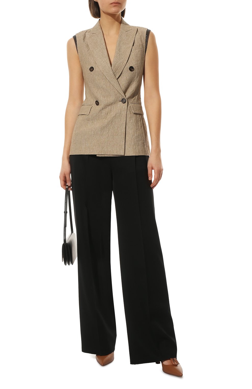 Льняной жилет BRUNELLO CUCINELLI, арт. MF5882810, фото 2