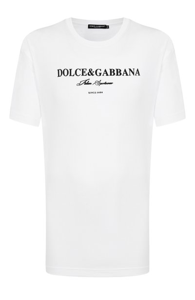 Мужская хлопковая футболка DOLCE & GABBANA, арт. G8RN8T/G709Y