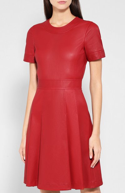 Кожаное мини-платье с круглым вырезом BOTTEGA VENETA, арт. 519949/VENV0, фото 3