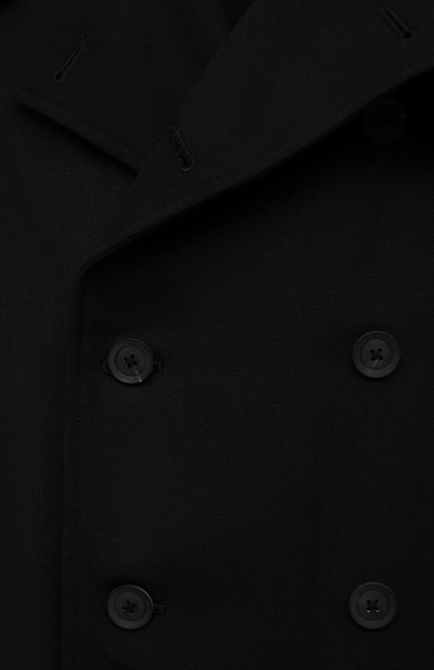 Шерстяной тренч YOHJI YAMAMOTO черного цвета по цене 290000 руб., арт. HR-C19-821, фото 5 Шерстяной тренч YOHJI YAMAMOTO, арт. HR-C19-821, фото 5