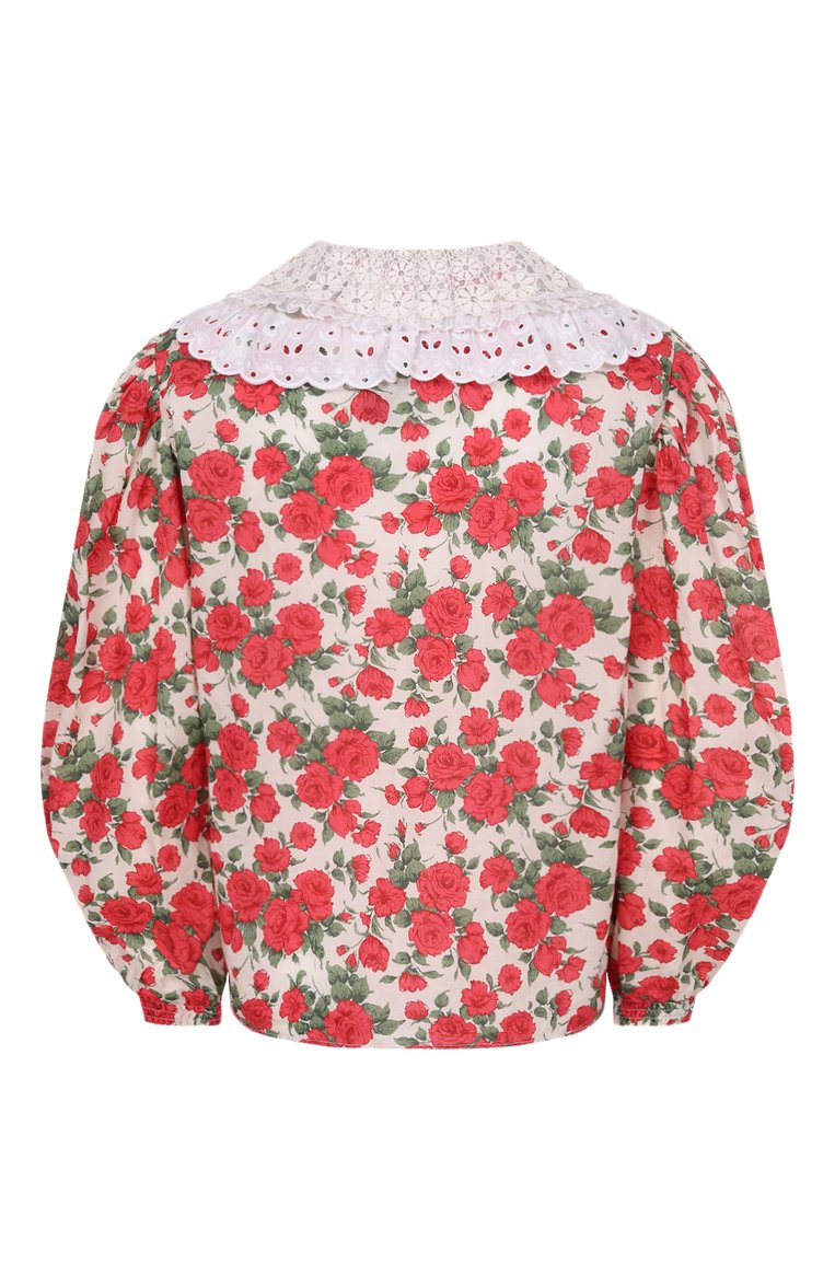 Хлопковая блузка MIU MIU, арт. MK1479-1XH9-F0011, фото 2