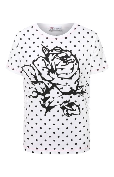Женская хлопковая футболка REDVALENTINO, арт. UR0MG08F/5J8