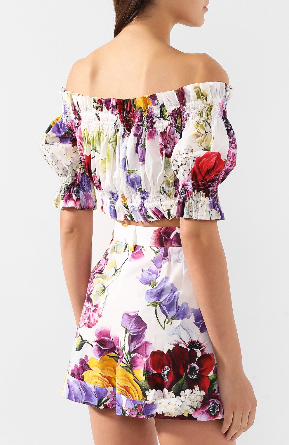 Хлопковый топ DOLCE & GABBANA разноцветного цвета по цене 58950 руб., арт. F71W9T/GDL71, фото 4 Хлопковый топ DOLCE & GABBANA, арт. F71W9T/GDL71, фото 4