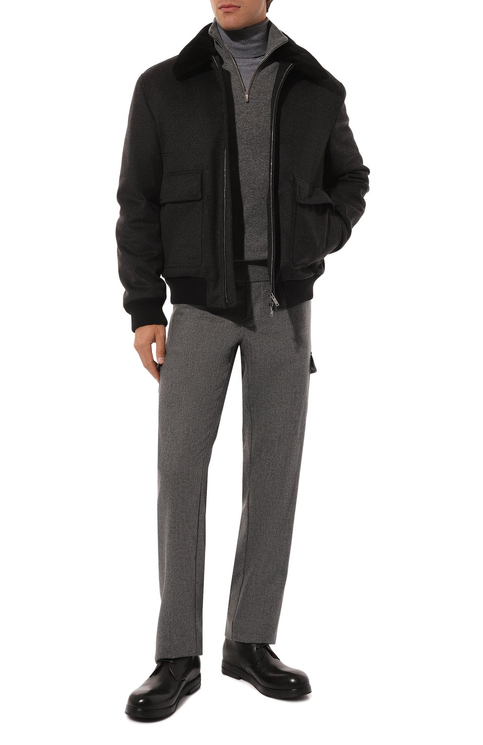 Бомбер с воротником из нутрии MVST, арт. 53454, фото 2