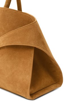 Женская сумка hug large FERRAGAMO светло-коричневого цвета, арт. 219915/779242 | Фото 3 (Размер: large; Материал: Натуральная кожа, Натуральная замша; Ремень/цепочка: На ремешке)