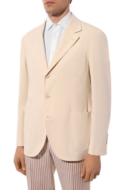 Хлопковый пиджак BRUNELLO CUCINELLI, арт. ML4727BND, фото 5