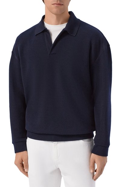 Шерстяное поло GIORGIO ARMANI темно-синего цвета по цене 126500 руб., арт. GM004548/TE23762, фото 3 Шерстяное поло GIORGIO ARMANI, арт. GM004548/TE23762, фото 3