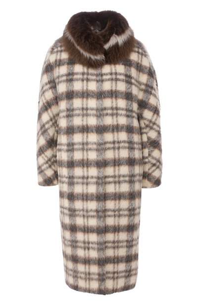 Женское шерстяное пальто с меховой подкладкой COLOR TEMPERATURE, арт. fw18ct14