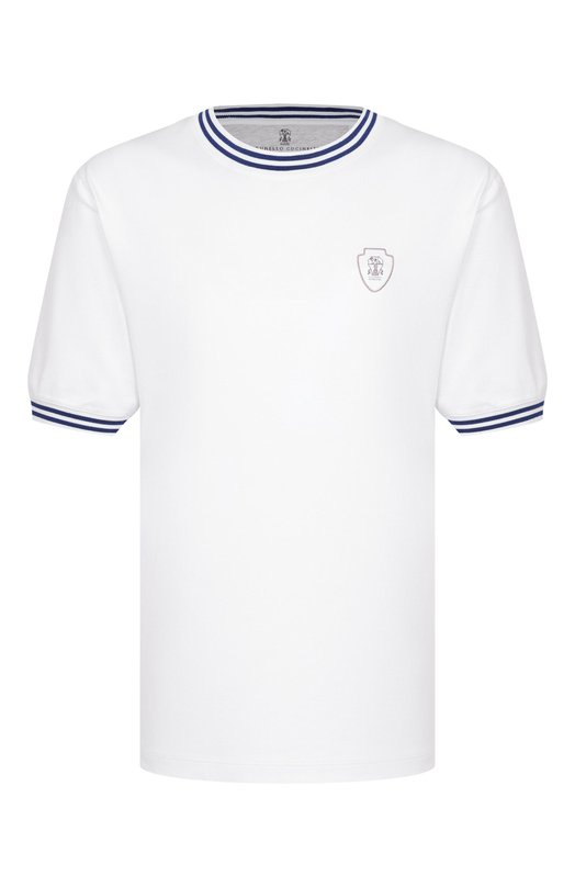 Хлопковая футболка Brunello Cucinelli M0B131386W Белый M0B131386W