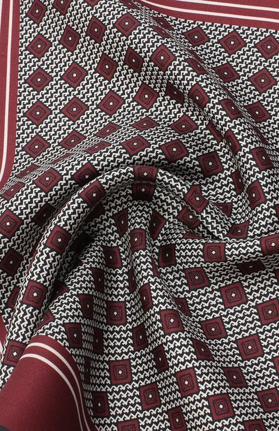 Шелковый платок ZEGNA бордового цвета по цене 15650 руб., арт. Z8J06/39C, фото 2 Шелковый платок ZEGNA, арт. Z8J06/39C, фото 2
