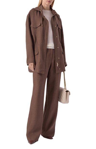 Женская льняная парка MVST, арт. M26.2PW.0024/4193D